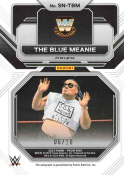 2023 Panini Prizm WWE - Sensational Signatures Prizms Under Card Gold #SN-TBM The Blue Meanie Back