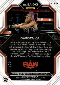 2023 Panini Prizm WWE - Superstar Autographs Prizms Mojo #SA-DKI Dakota Kai Back