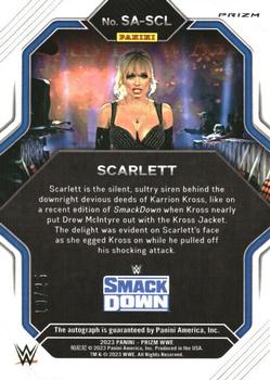 2023 Panini Prizm WWE - Superstar Autographs Prizms Mojo #SA-SCL Scarlett Back