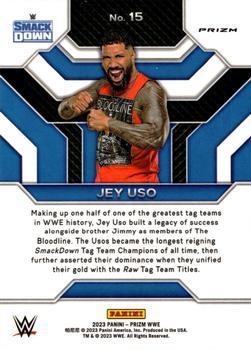 2023 Panini Prizm WWE - Top Tier Prizms Silver #15 Jey Uso Back