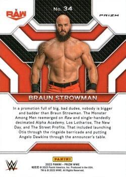 2023 Panini Prizm WWE - Top Tier Prizms Silver #34 Braun Strowman Back