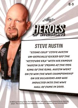 2023 Leaf Heroes of Wrestling - Gold #B-9 Steve Austin Back