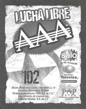 2006 Lucha Libre AAA Triplemente Espectacular Stickers #102 Oriental Back