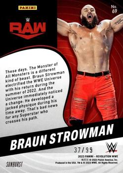 2023 Panini Revolution WWE - Sunburst #69 Braun Strowman Back