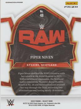 2023 Panini Select WWE - Orange Flash Prizms #48 Piper Niven Back