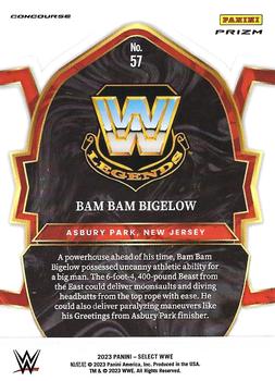 2023 Panini Select WWE - Orange Flash Prizms #57 Bam Bam Bigelow Back