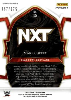 2023 Panini Select WWE - Red Prizms #55 Mark Coffey Back