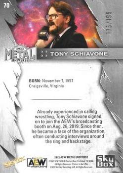 2022 SkyBox Metal Universe AEW - Purple Spectrum #70 Tony Schiavone Back