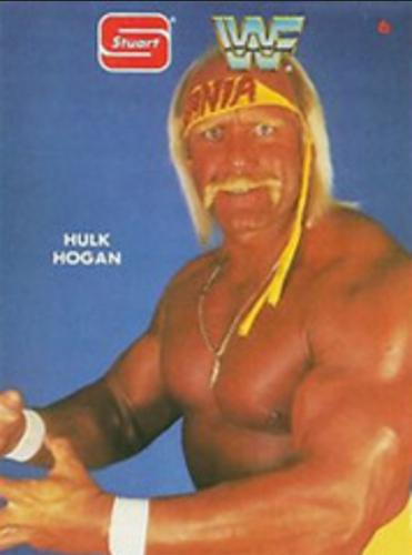1987 Stuart Foods WWF #6 Hulk Hogan Front