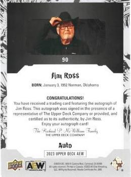 2023 Upper Deck AEW - Autographs #90 Jim Ross Back