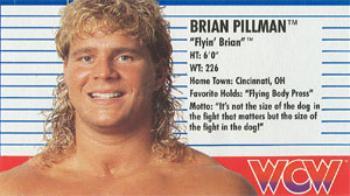 1990-91 Galoob WCW Figure Cards - UK Edition - English #NNO Brian Pillman Front