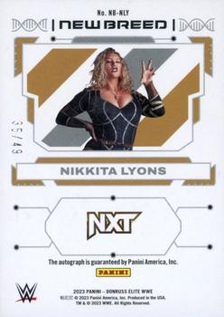 2023 Donruss Elite WWE - New Breed Autographs Red #NB-NLY Nikkita Lyons Back