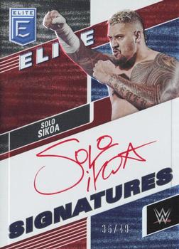 2023 Donruss Elite WWE - Elite Signatures Red #ES-SLS Solo Sikoa Front