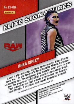 2023 Donruss Elite WWE - Elite Signatures Blue #ES-RHR Rhea Ripley Back