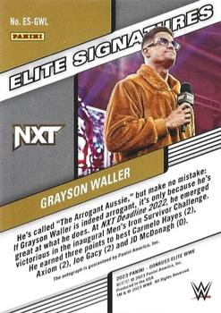 2023 Donruss Elite WWE - Elite Signatures Gold #ES-GWL Grayson Waller Back