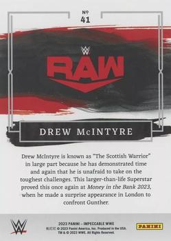 2023 Panini Impeccable WWE - Holo Gold #41 Drew McIntyre Back