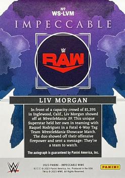2023 Panini Impeccable WWE - Watercolor Signatures Silver #WS-LVM Liv Morgan Back
