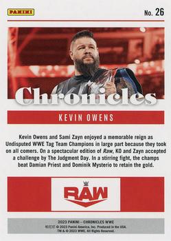 2023 Panini Chronicles WWE #26 Kevin Owens Back