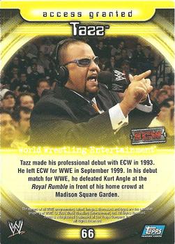 2006 Topps WWE Insider #66 Tazz  Back