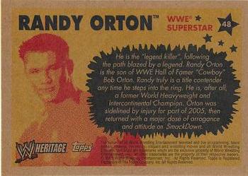 2005 Topps Heritage WWE #48 Randy Orton Back