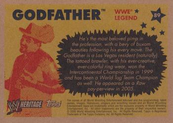2005 Topps Heritage WWE #89 Godfather Back