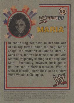 2007 Topps Heritage III WWE #65 Maria  Back
