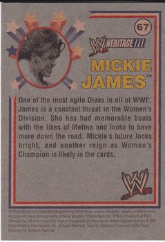 2007 Topps Heritage III WWE #67 Mickie James  Back