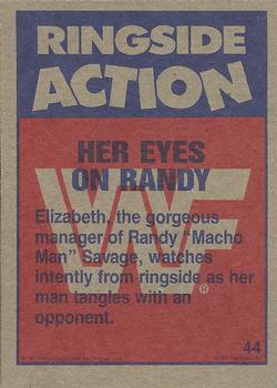1987 Topps WWF #44 Her Eyes on Randy Back