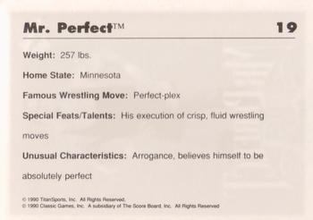 1990 Classic WWF #19 Mr. Perfect Back