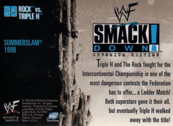 1999 Comic Images WWF SmackDown! Chromium #54 The Rock / Triple H Back
