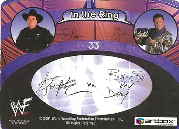 2001 Artbox WWF MotionCardz #33 Stephanie / Ray Dudley Back