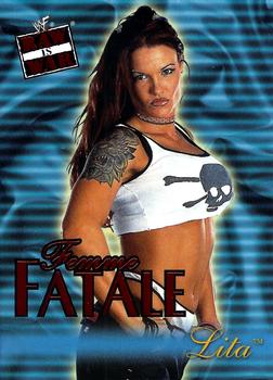 2001 Fleer WWF Raw Is War - Femme Fatale #19FF Lita  Front