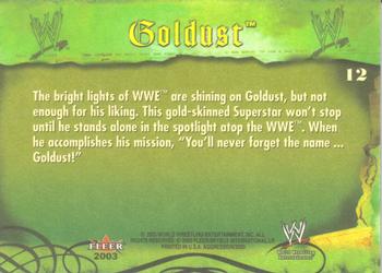 2003 Fleer WWE Aggression #12 Goldust  Back