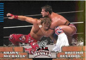 2008 Topps WWE Ultimate Rivals #52 Shawn Michaels vs. British Bulldog Front
