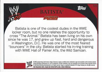 2009 Topps WWE #55 Batista  Back