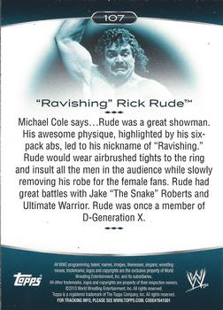 2010 Topps Platinum WWE #107 Ravishing Rick Rude  Back
