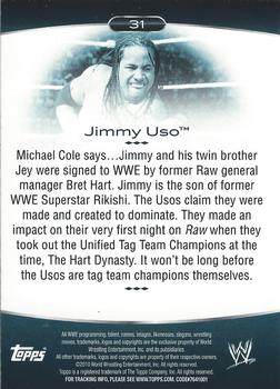 2010 Topps Platinum WWE #31 Jimmy Uso  Back