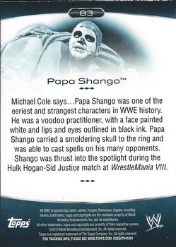 2010 Topps Platinum WWE - Rainbow #83 Papa Shango  Back