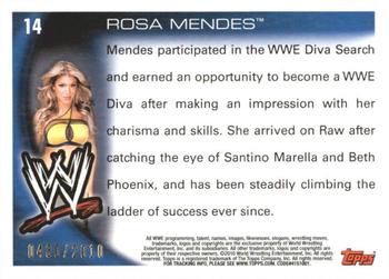 2010 Topps WWE - Blue #14 Rosa Mendes  Back