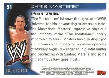 2010 Topps WWE - Blue #51 Chris Masters  Back
