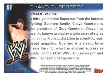 2010 Topps WWE - Blue #52 Chavo Guerrero  Back