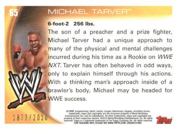 2010 Topps WWE - Blue #65 Michael Tarver  Back