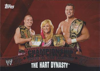 2010 Topps WWE - Championship Material Intercontinental Puzzle Back #C9 The Hart Dynasty  Front