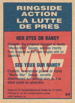 1987 O-Pee-Chee WWF #44 Her Eyes on Randy Back
