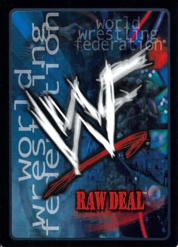 2000 Comic Images WWF Raw Deal #49 Collar & Elbow Lockup Back