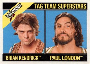 2007 Topps Heritage III WWE - Tag Team #1 Brian Kendrick / Paul London  Front