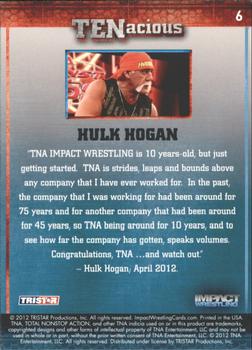 2012 TriStar Impact TNA TENacious #6 Hulk Hogan Back