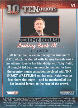 2012 TriStar Impact TNA TENacious #41 Jeremy Borash Back