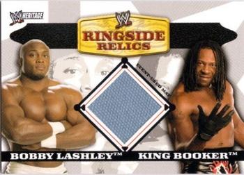 2006 Topps Heritage II WWE - Ringside Relics Doubles #NNO Bobby Lashley / King Booker Front