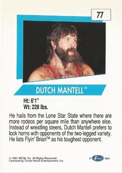 1991 Impel WCW #77 Dutch Mantell Back